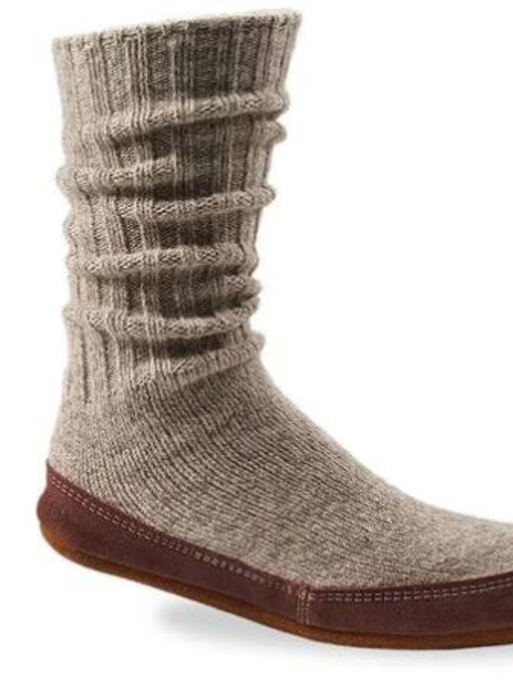 Acorn Sock Slippers Cozy Knit House Shoes Cabin Slippers